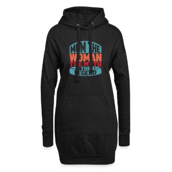 Mama Mama Die Frau Der Mythos Die Legende - Hoodie-Kleid - Schwarz - Vorne