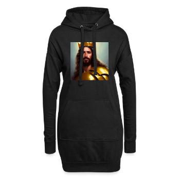 Jesus Christus, König der Könige. Digitale Malerei - Hoodie-Kleid - Schwarz - Vorne