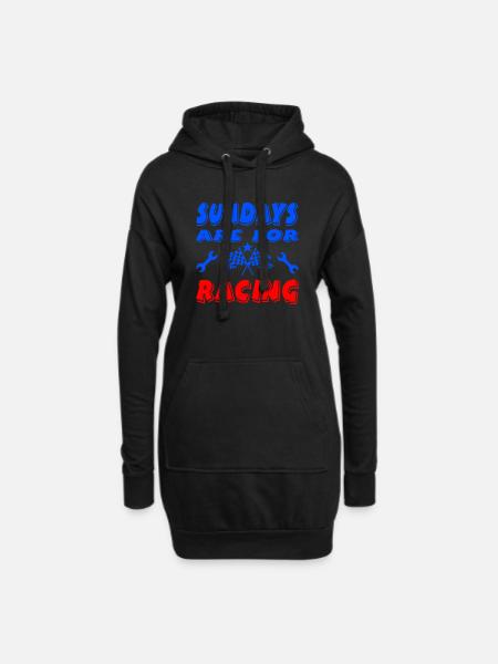 Auto - Hoodie-Kleid - Schwarz