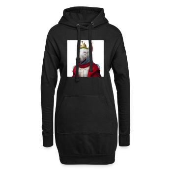 christmas bullterier - Hoodie-Kleid - Schwarz - Vorne