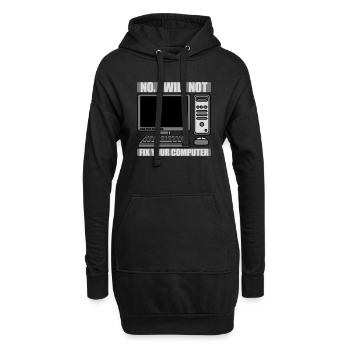 Ne pas réparer votre ordinateur - Sweat-shirt à capuche long Femme - noir - Devant