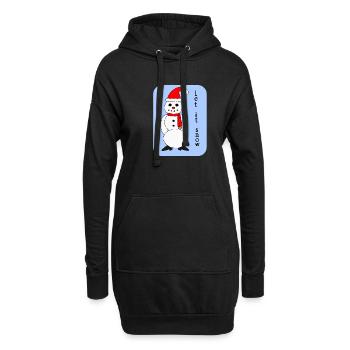 Let it snow - Hoodie-Kleid - Schwarz - Vorne