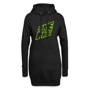 make yourself proud Zitat - Hoodie-Kleid - Schwarz - Vorne