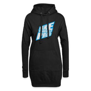 make yourself proud Zitat - Hoodie-Kleid - Schwarz - Vorne