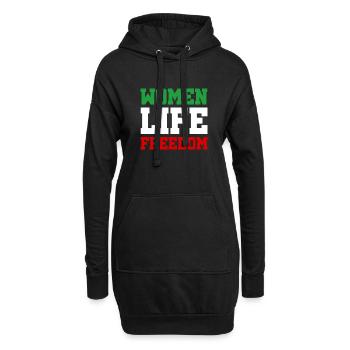 Liberté de vie de femme - Iran - Mahsa Amini - Sweat-shirt à capuche long Femme - noir - Devant
