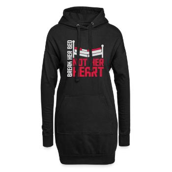 break her bed Zitat - Hoodie-Kleid - Schwarz - Vorne