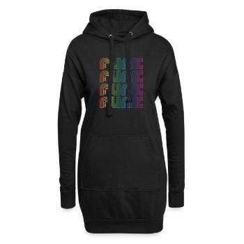 Funk Vintage - Hoodie-Kleid - Schwarz - Vorne