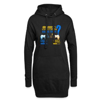 Je Vais Être Grand Frère 2022 Gamer Cadeau Humour - Sweat-shirt à capuche long Femme - noir - Devant