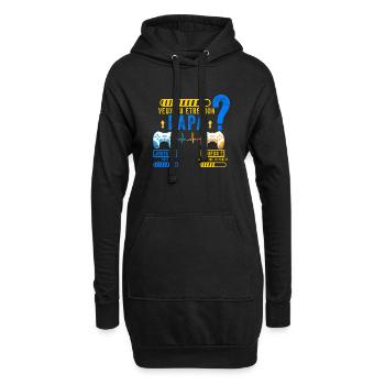 Futur Papa 2023 Annonce Grossesse Futur Père Gamer - Sweat-shirt à capuche long Femme - noir - Devant