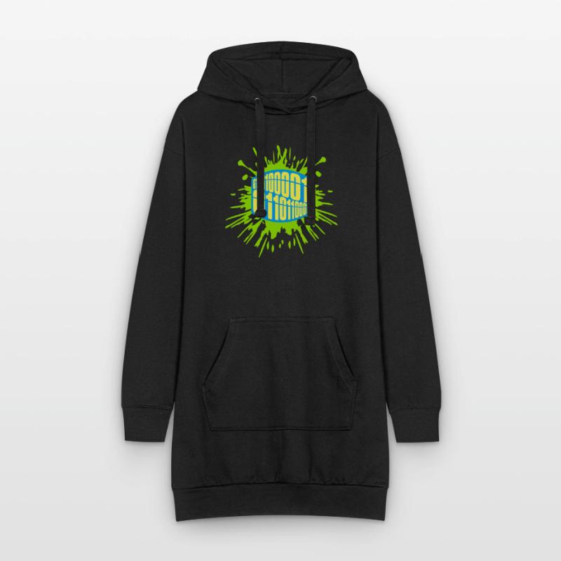 Binary Code Program Language Hoodie Dress