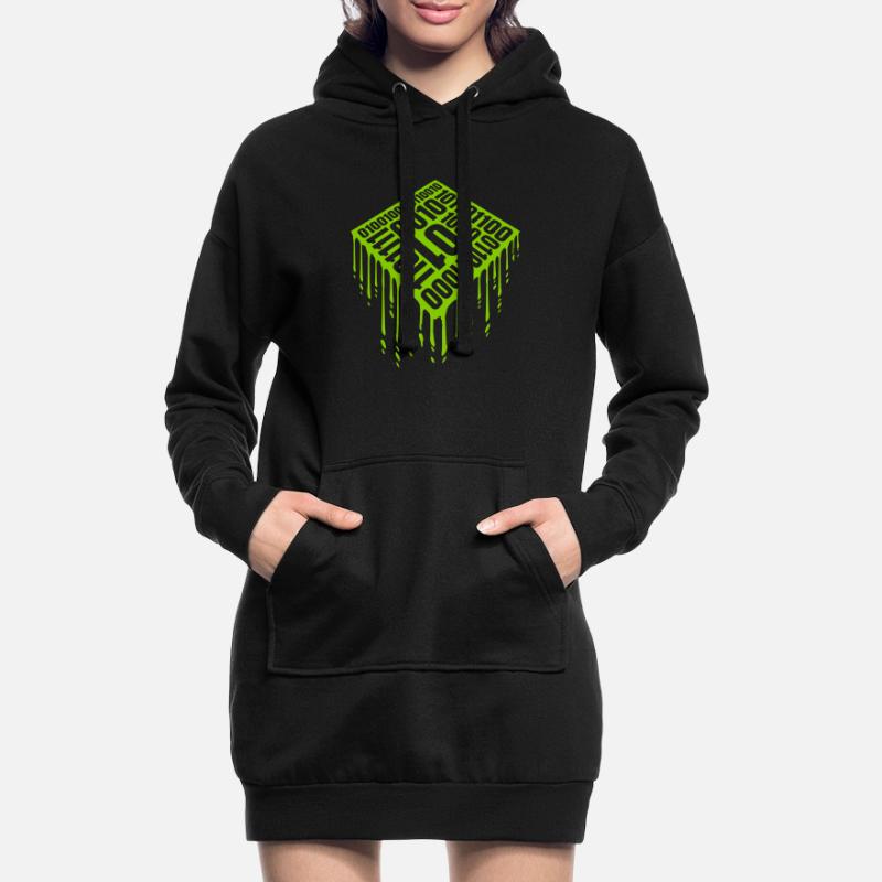 Binär Code Programm Sprache Hoodie-Kleid