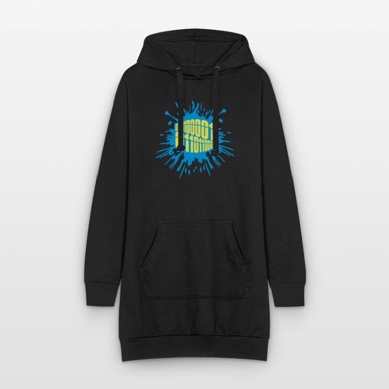 Binary Code Program Language Hoodie Dress