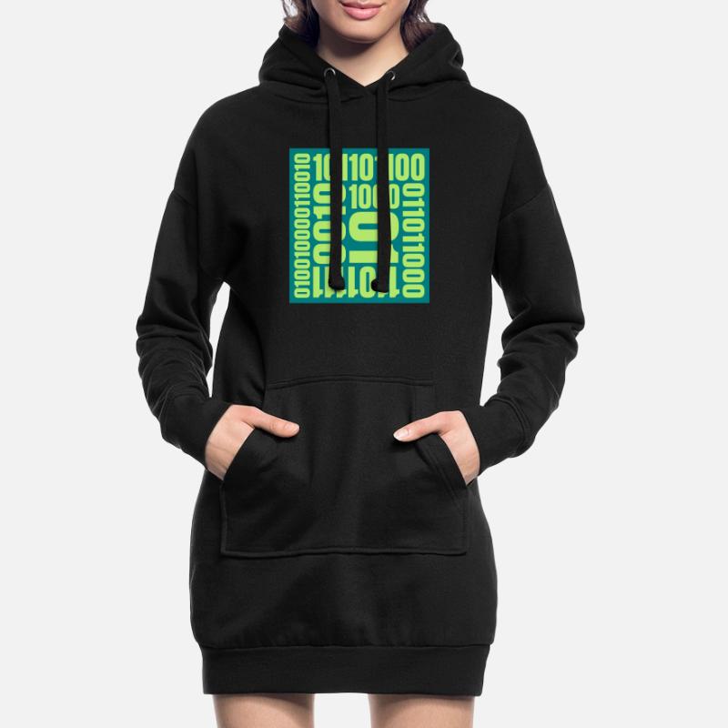 Binär Code Programm Sprache Hoodie-Kleid