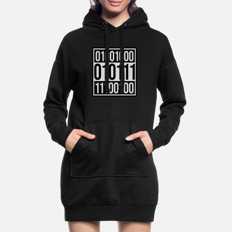 Binär Code Programm Sprache Hoodie-Kleid