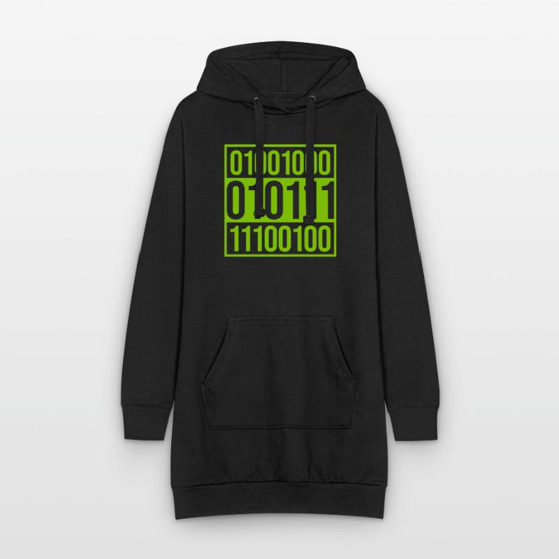 Binär Code Programm Sprache Hoodie-Kleid
