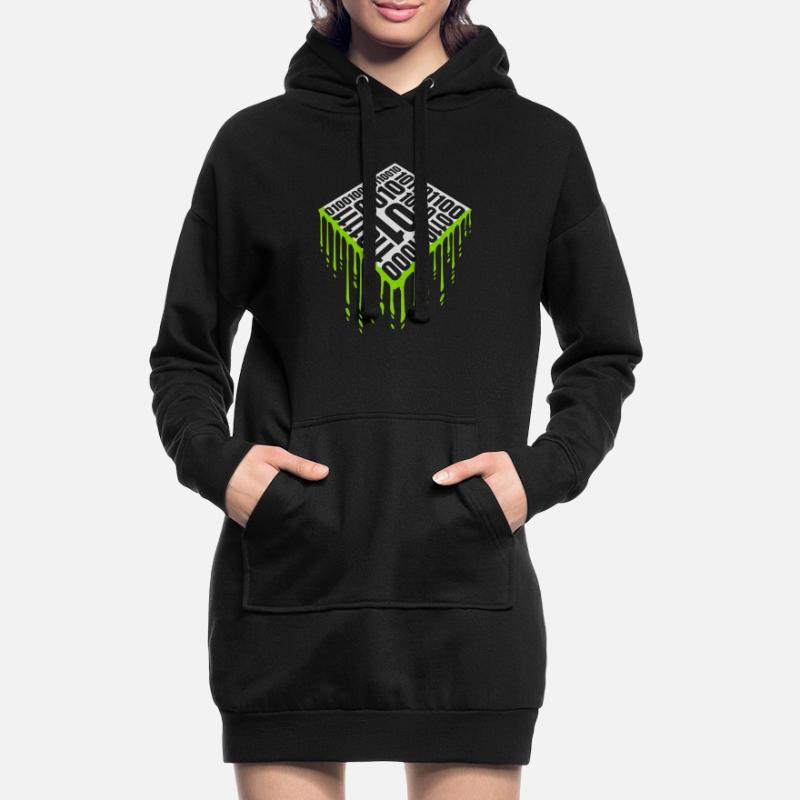 Binär Code Programm Sprache Hoodie-Kleid