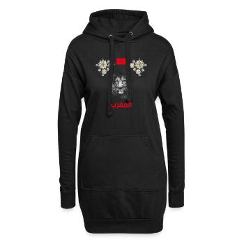 Maroc Football Qatar سير سير سير - Sweat-shirt à capuche long Femme - noir - Devant