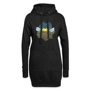 Insekt - Hoodie-Kleid - Schwarz - Vorne