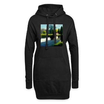 Haus am See 1 - Hoodie-Kleid - Schwarz - Vorne