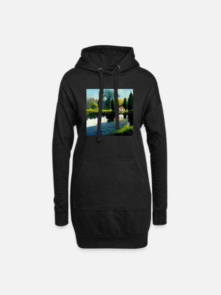 Haus am See 1 - Hoodie-Kleid - Schwarz