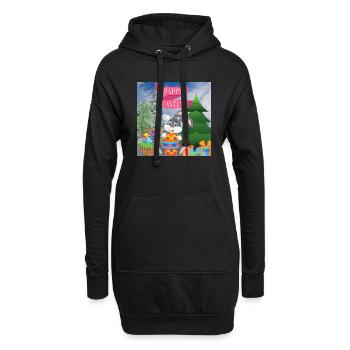Joyeux Noël, Noël - Sweat-shirt à capuche long Femme - noir - Devant