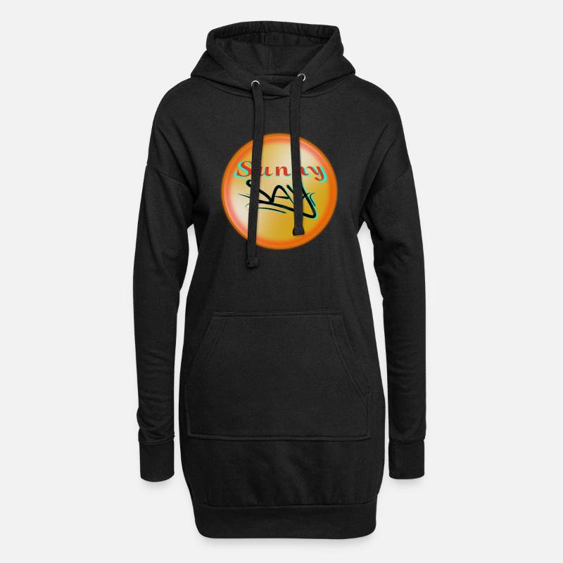 Sunny Day - Hoodie-Kleid - Schwarz