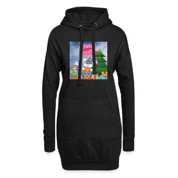 Joyeux Noël, Noël - Sweat-shirt à capuche long Femme - noir - Devant