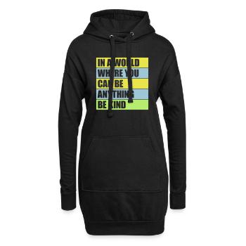 you can be kind - Hoodie-Kleid - Schwarz - Vorne