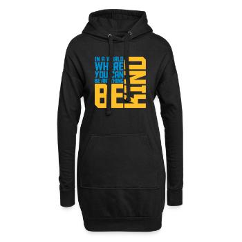 you can be kind - Hoodie-Kleid - Schwarz - Vorne