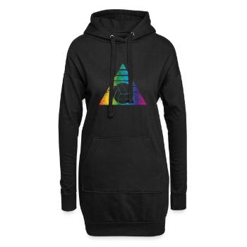 Volleyball Geschenk - Hoodie-Kleid - Schwarz - Vorne