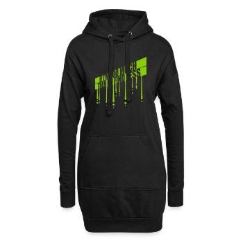 if im too much - Hoodie-Kleid - Schwarz - Vorne