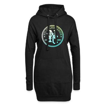 Emblème du joueur de football américain de Fotball américain - Sweat-shirt à capuche long Femme - noir - Devant