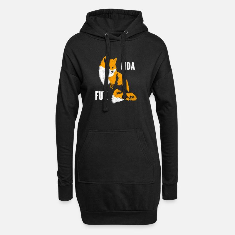 Oida Fux - Hoodie-Kleid - Schwarz