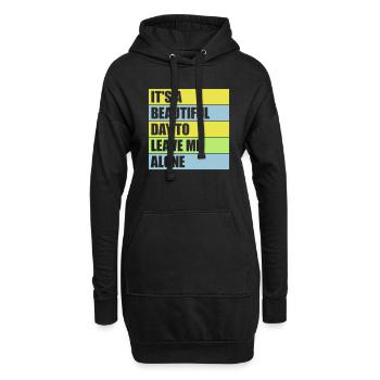 leave me alone day - Hoodie-Kleid - Schwarz - Vorne