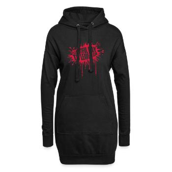leave me alone day - Hoodie-Kleid - Schwarz - Vorne