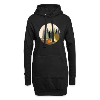Camping Life Van Life Camper T-Shirt Wildness Zelt - Hoodie-Kleid - Schwarz - Vorne