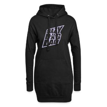 crazy dog lady Zitat - Hoodie-Kleid - Schwarz - Vorne