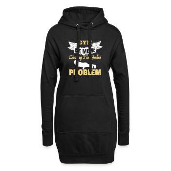 Lösung für jedes Problem einsam Gym Rat alpha - Hoodie-Kleid - Schwarz - Vorne