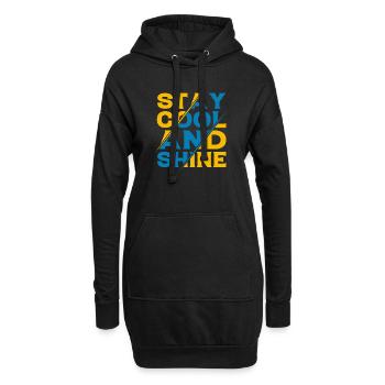 Stay Cool and Shine - Hoodie-Kleid - Schwarz - Vorne