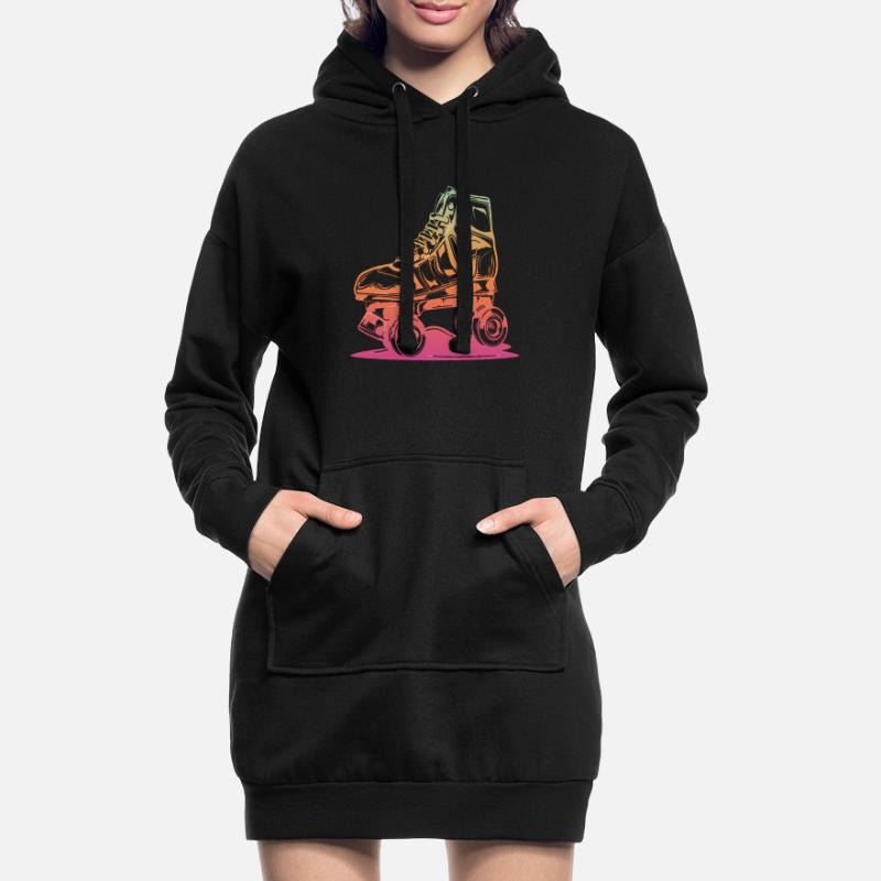 rollerblades rollerblade skates rollerskates retro Hoodie Dress