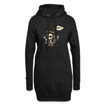 Anime Chibi Urban Graffiti | Unwichtig! - Hoodie-Kleid - Schwarz - Vorne