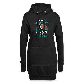 normalise being quiet in morning Morgenmuffel - Hoodie-Kleid - Schwarz - Vorne