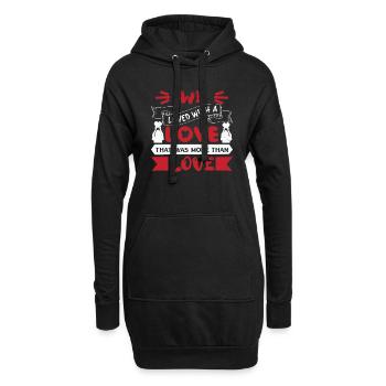 NOUS AIMIONS AVEC UN AMOUR QUI ÉTAIT LA MAISON QUE L’AMOUR - Sweat-shirt à capuche long Femme - noir - Devant