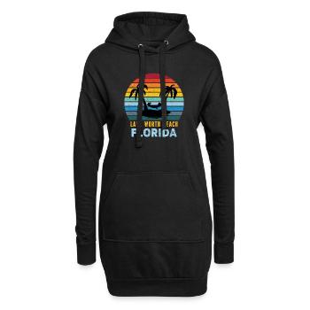 Lake Worth Beach Floride - Sweat-shirt à capuche long Femme - noir - Devant