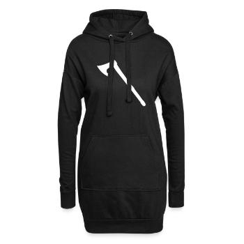 Axt | Wikinger | Holzfäller | Nordisch | Beil - Hoodie-Kleid - Schwarz - Vorne