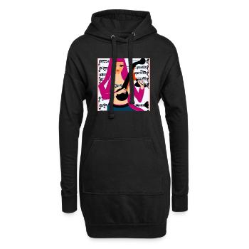 Fille de la musique - Sweat-shirt à capuche long Femme - noir - Devant