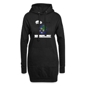 Adieu Verstand Hurra Gefühlswelt - Hoodie-Kleid - Schwarz - Vorne