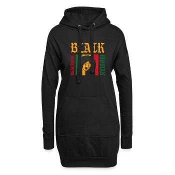 Beautiful Black Woman Retro - Hoodie-Kleid - Schwarz - Vorne
