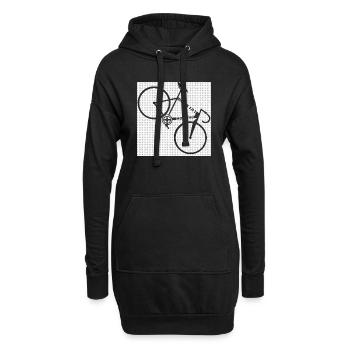 Fahrrad burn fat not oil - Hoodie-Kleid - Schwarz - Vorne