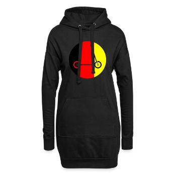 E-Scooter E-Roller Scooter - Hoodie-Kleid - Schwarz - Vorne